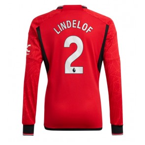 Manchester United Victor Lindelof #2 Koszulka Podstawowych 2023-24 Długi Rękaw